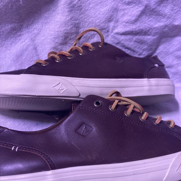 Sperry Top-sider Sts19818 Brown Strip Plushwave Ltt Leather Lace Up Men’s 10.5 - Picture 9 of 10